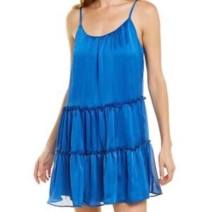 Trina by Trina Turk Havsa Royal Blue Mini Dress New With Tag FLAWED Sz Medium